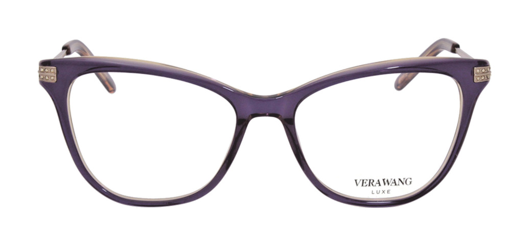 VERA WANG LUXE FANCII PURPLE GOLD EYEGLASSES FRAMES 52-16-135 AUTHENTIC